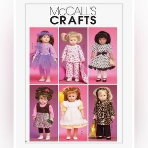 NEW McCALLS SEWING PATTERN M6005 / 18" DOLL CLOTHES WARDROBE PJ'S COSTUME NEW